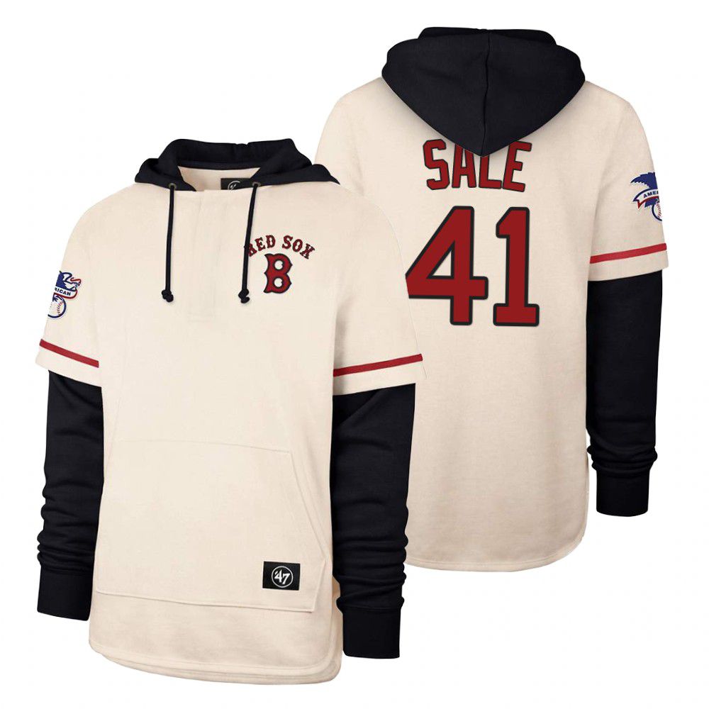 Men Boston Red Sox #41 Sale Cream 2021 Pullover Hoodie MLB Jersey->boston red sox->MLB Jersey
